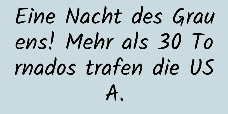 Eine Nacht des Grauens! Mehr als 30 Tornados trafen die USA.