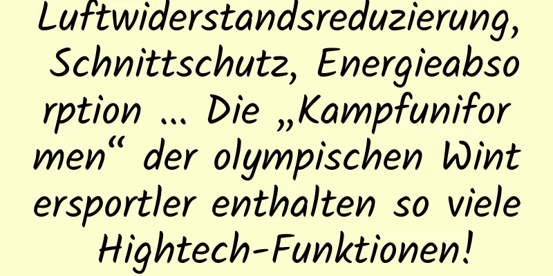 Luftwiderstandsreduzierung, Schnittschutz, Energieabsorption ... Die „Kampfuniformen“ der olympischen Wintersportler enthalten so viele Hightech-Funktionen!