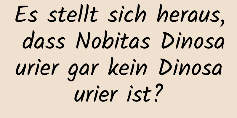 Es stellt sich heraus, dass Nobitas Dinosaurier gar kein Dinosaurier ist?