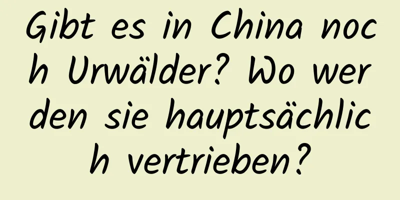 Gibt es in China noch Urwälder? Wo werden sie hauptsächlich vertrieben?