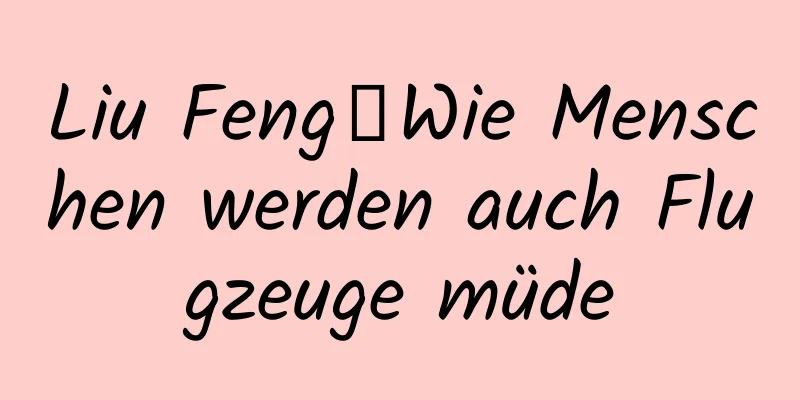 Liu Feng丨Wie Menschen werden auch Flugzeuge müde
