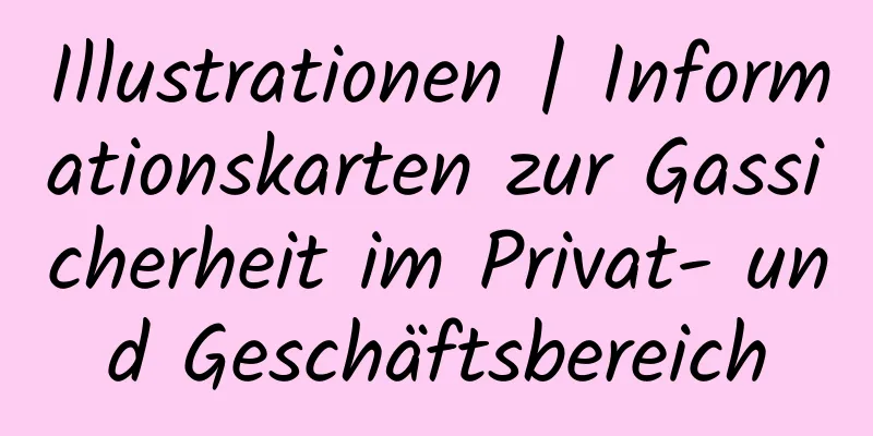 Illustrationen | Informationskarten zur Gassicherheit im Privat- und Geschäftsbereich