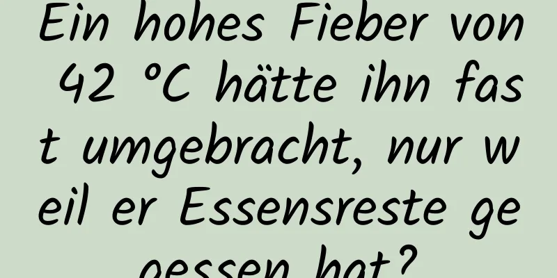 Ein hohes Fieber von 42 °C hätte ihn fast umgebracht, nur weil er Essensreste gegessen hat?