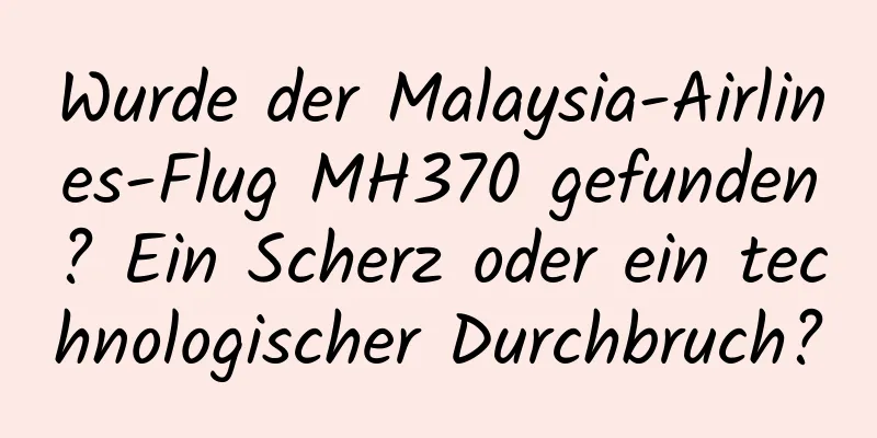 Wurde der Malaysia-Airlines-Flug MH370 gefunden? Ein Scherz oder ein technologischer Durchbruch?