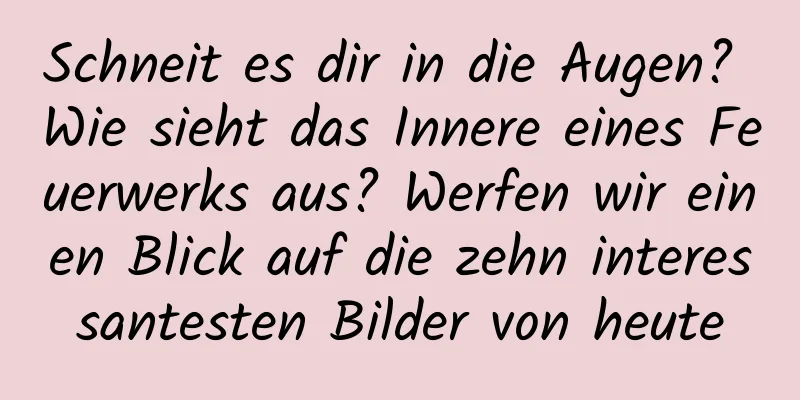 Schneit es dir in die Augen? Wie sieht das Innere eines Feuerwerks aus? Werfen wir einen Blick auf die zehn interessantesten Bilder von heute