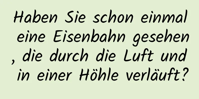 Haben Sie schon einmal eine Eisenbahn gesehen, die durch die Luft und in einer Höhle verläuft?