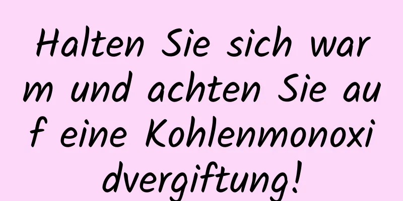 Halten Sie sich warm und achten Sie auf eine Kohlenmonoxidvergiftung!
