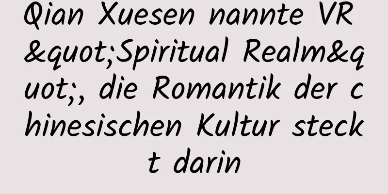 Qian Xuesen nannte VR "Spiritual Realm", die Romantik der chinesischen Kultur steckt darin