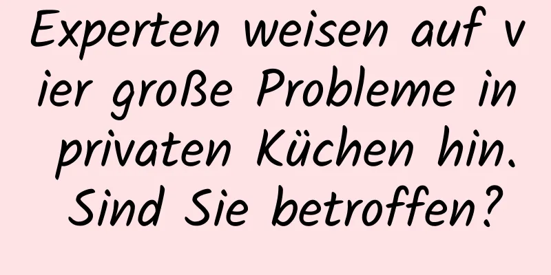 Experten weisen auf vier große Probleme in privaten Küchen hin. Sind Sie betroffen?