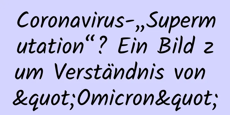 Coronavirus-„Supermutation“? Ein Bild zum Verständnis von "Omicron"