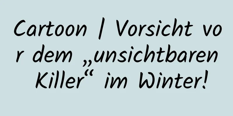 Cartoon | Vorsicht vor dem „unsichtbaren Killer“ im Winter!