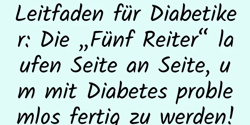 Leitfaden für Diabetiker: Die „Fünf Reiter“ laufen Seite an Seite, um mit Diabetes problemlos fertig zu werden!