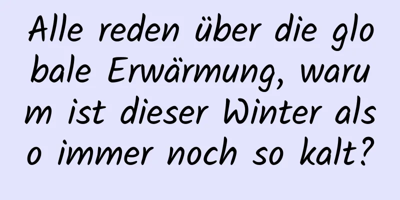 Alle reden über die globale Erwärmung, warum ist dieser Winter also immer noch so kalt?