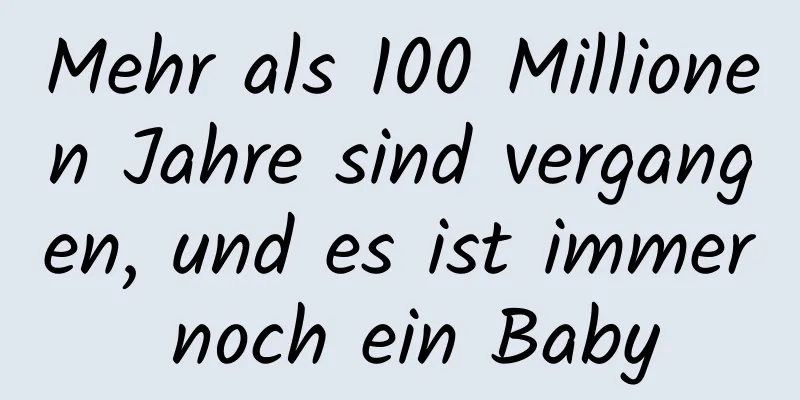 Mehr als 100 Millionen Jahre sind vergangen, und es ist immer noch ein Baby