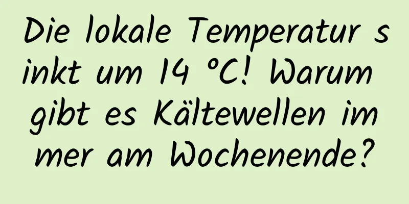 Die lokale Temperatur sinkt um 14 °C! Warum gibt es Kältewellen immer am Wochenende?