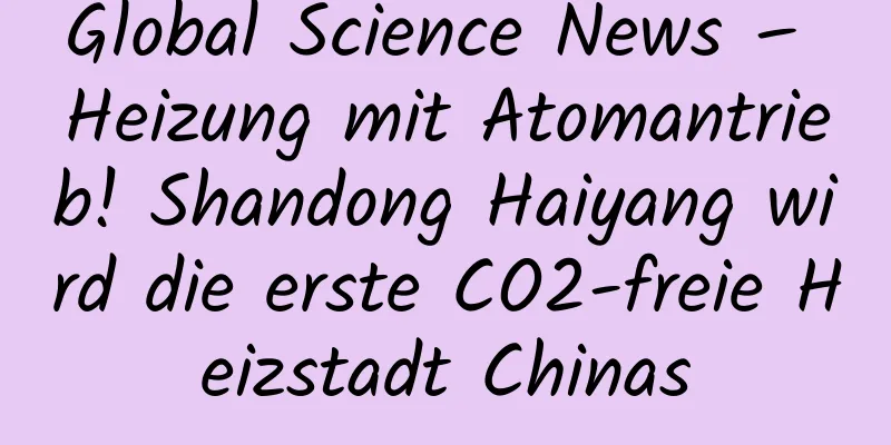 Global Science News – Heizung mit Atomantrieb! Shandong Haiyang wird die erste CO2-freie Heizstadt Chinas