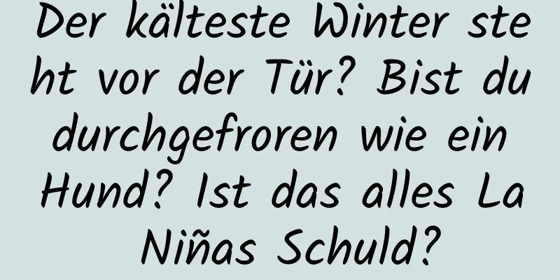 Der kälteste Winter steht vor der Tür? Bist du durchgefroren wie ein Hund? Ist das alles La Niñas Schuld?