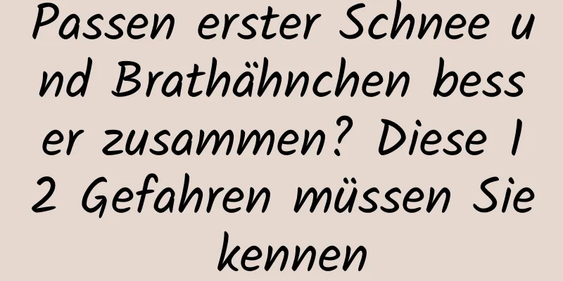 Passen erster Schnee und Brathähnchen besser zusammen? Diese 12 Gefahren müssen Sie kennen