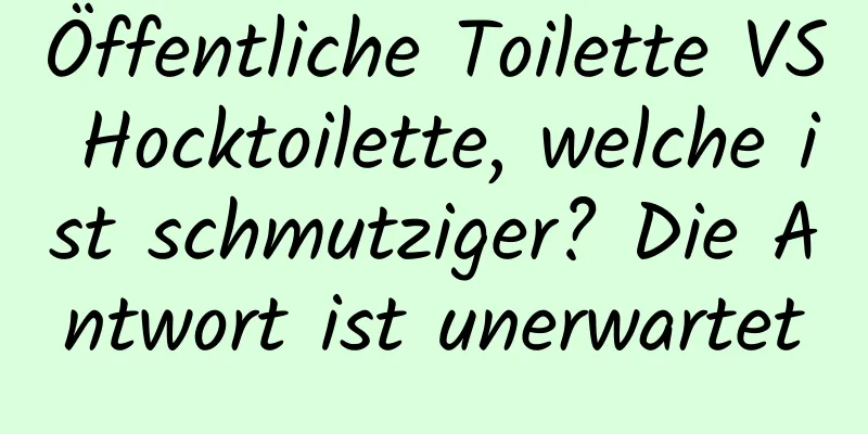 Öffentliche Toilette VS Hocktoilette, welche ist schmutziger? Die Antwort ist unerwartet