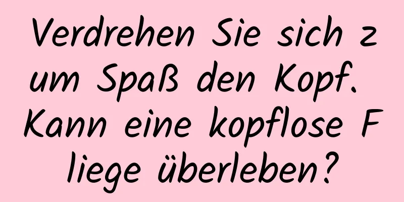 Verdrehen Sie sich zum Spaß den Kopf. Kann eine kopflose Fliege überleben?