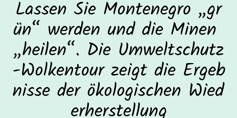 Lassen Sie Montenegro „grün“ werden und die Minen „heilen“. Die Umweltschutz-Wolkentour zeigt die Ergebnisse der ökologischen Wiederherstellung