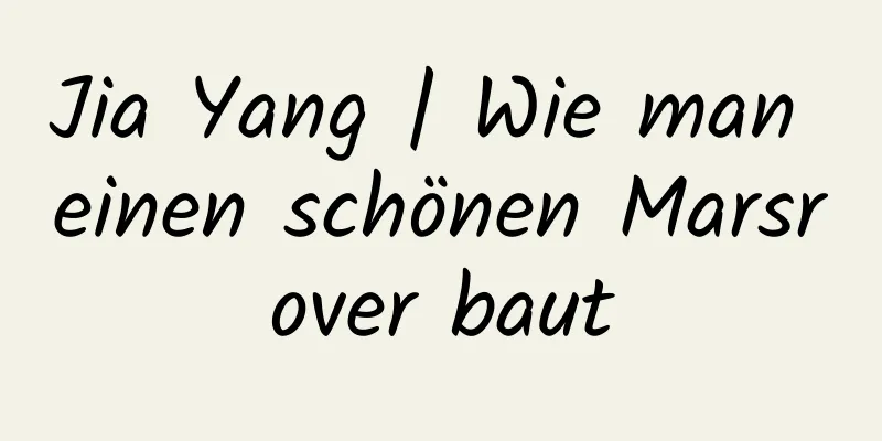 Jia Yang | Wie man einen schönen Marsrover baut