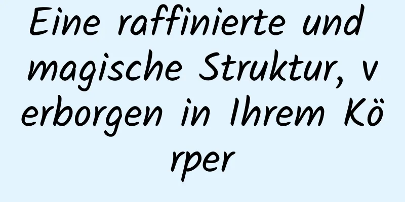 Eine raffinierte und magische Struktur, verborgen in Ihrem Körper