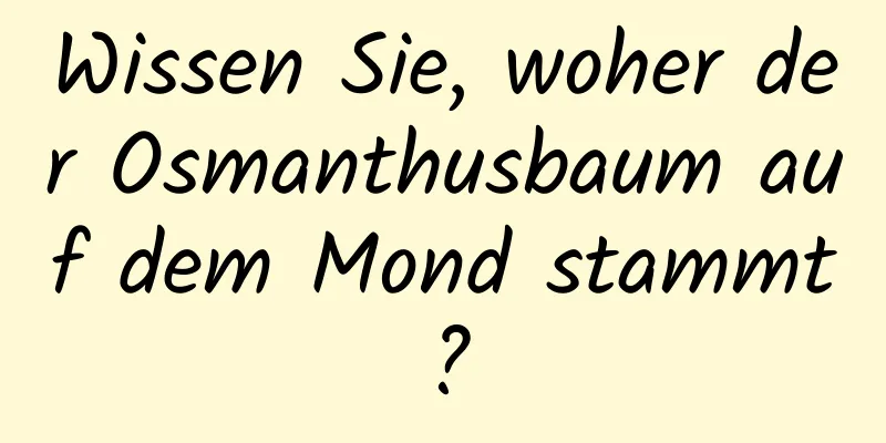 Wissen Sie, woher der Osmanthusbaum auf dem Mond stammt?