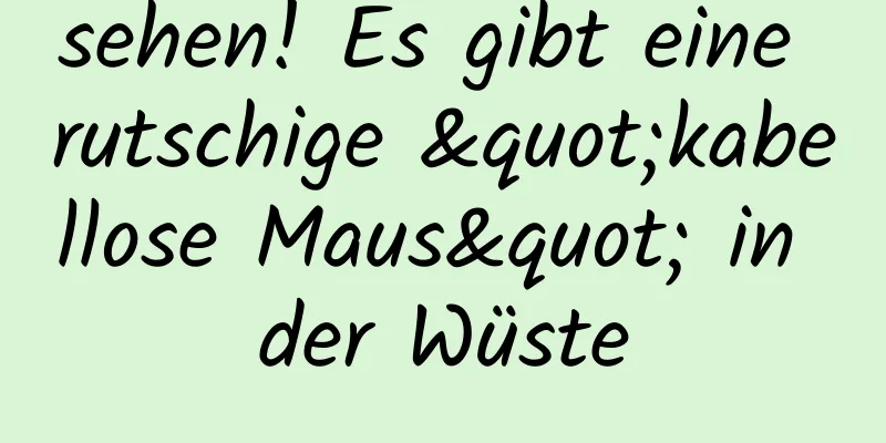 sehen! Es gibt eine rutschige "kabellose Maus" in der Wüste