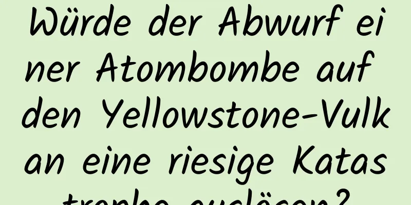 Würde der Abwurf einer Atombombe auf den Yellowstone-Vulkan eine riesige Katastrophe auslösen?