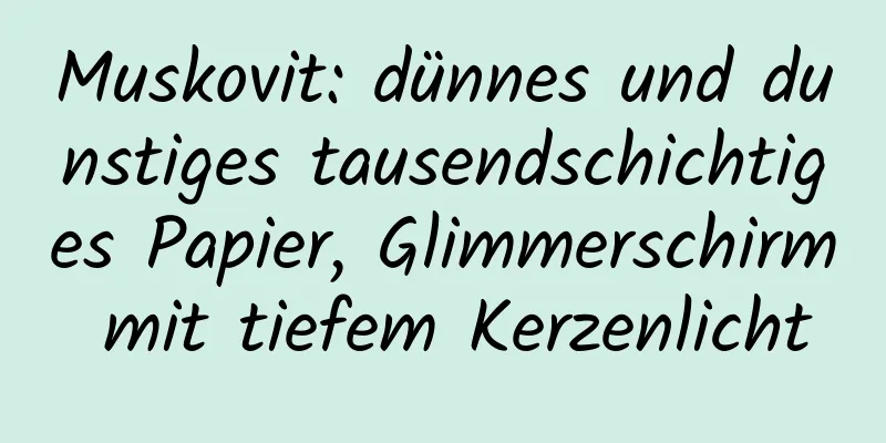 Muskovit: dünnes und dunstiges tausendschichtiges Papier, Glimmerschirm mit tiefem Kerzenlicht