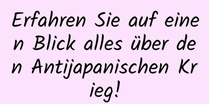 Erfahren Sie auf einen Blick alles über den Antijapanischen Krieg!
