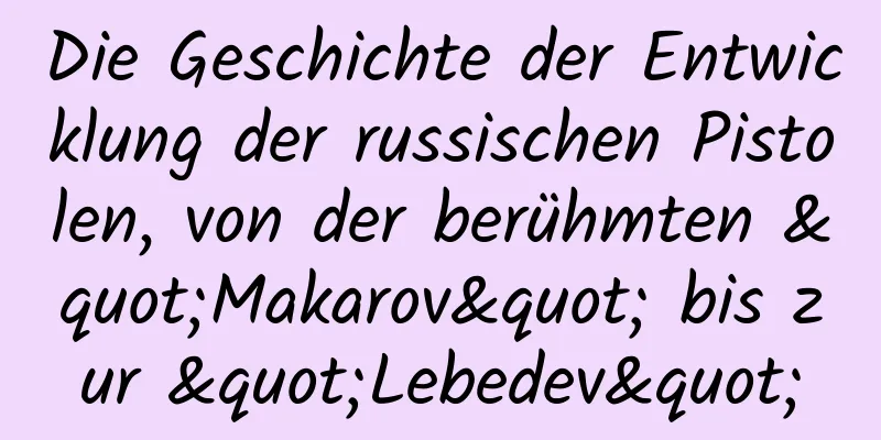 Die Geschichte der Entwicklung der russischen Pistolen, von der berühmten "Makarov" bis zur "Lebedev"
