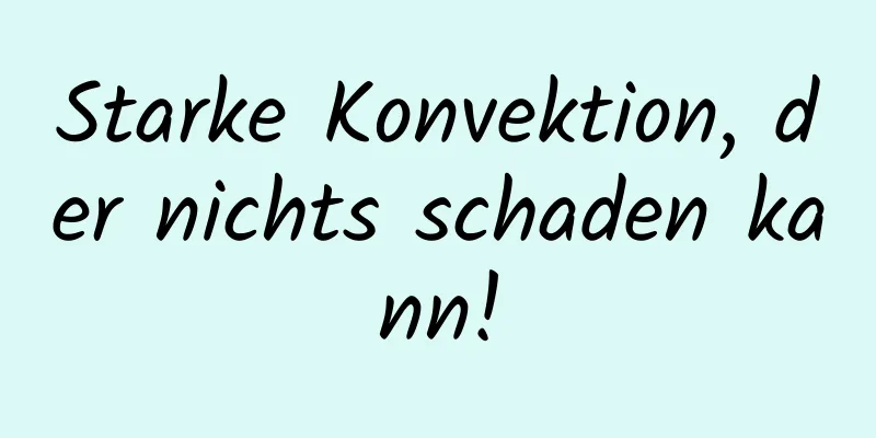 Starke Konvektion, der nichts schaden kann!
