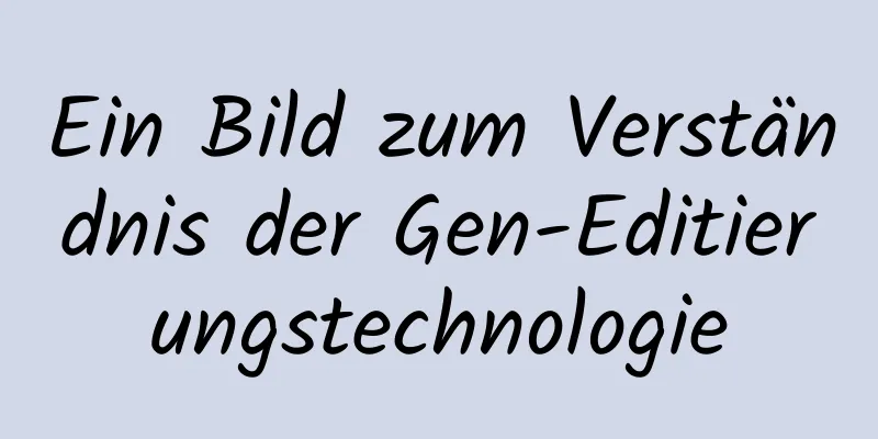 Ein Bild zum Verständnis der Gen-Editierungstechnologie