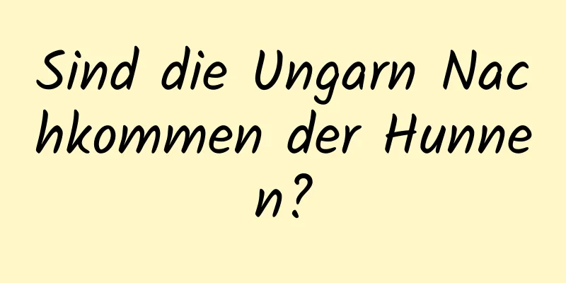 Sind die Ungarn Nachkommen der Hunnen?