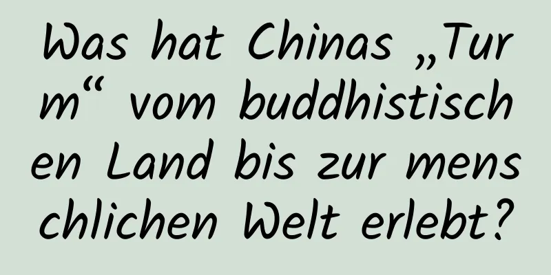 Was hat Chinas „Turm“ vom buddhistischen Land bis zur menschlichen Welt erlebt?