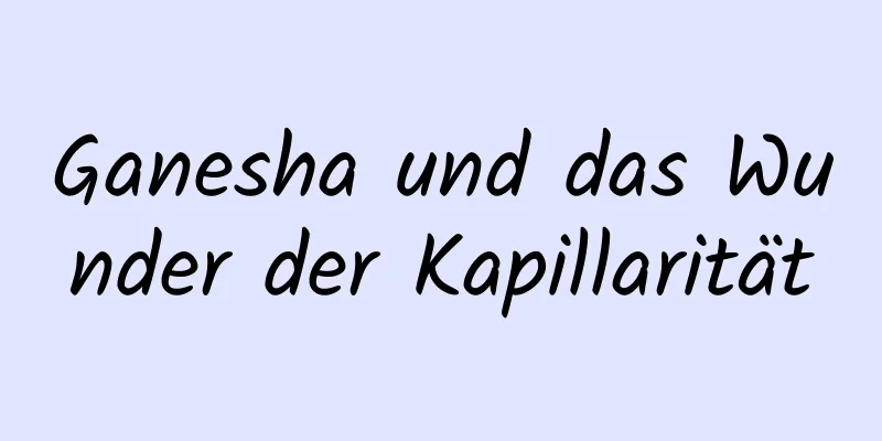 Ganesha und das Wunder der Kapillarität